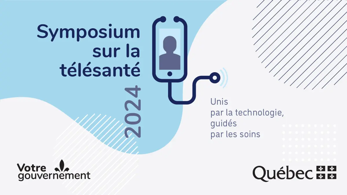 Visuel du symposium. Unis par la technologie, guidés par les soins